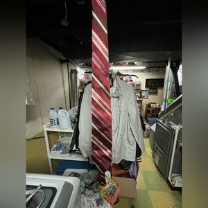 Men's Burgundy Striped Silk Tie EUC Giveaway